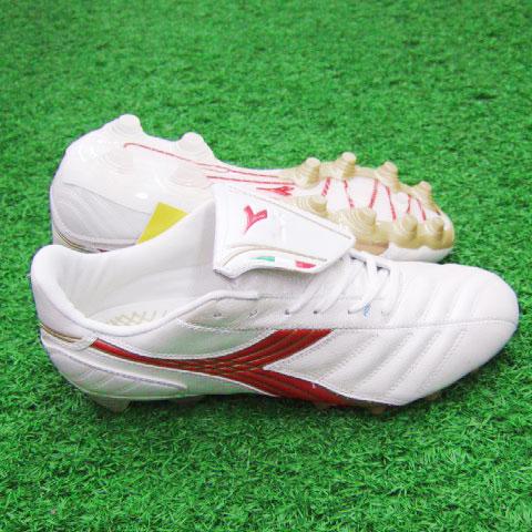 DIADORA LX LT MG14 J ホワイト×レッド 【diadora|ディアドラ