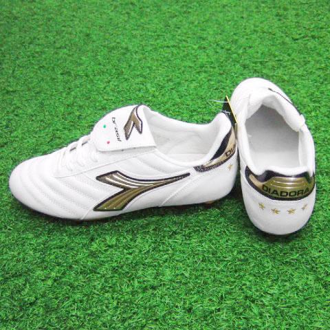 DIADORA（ディアドラ） ブラジルゴールド R MD PU J ホワイト×ゴールド
