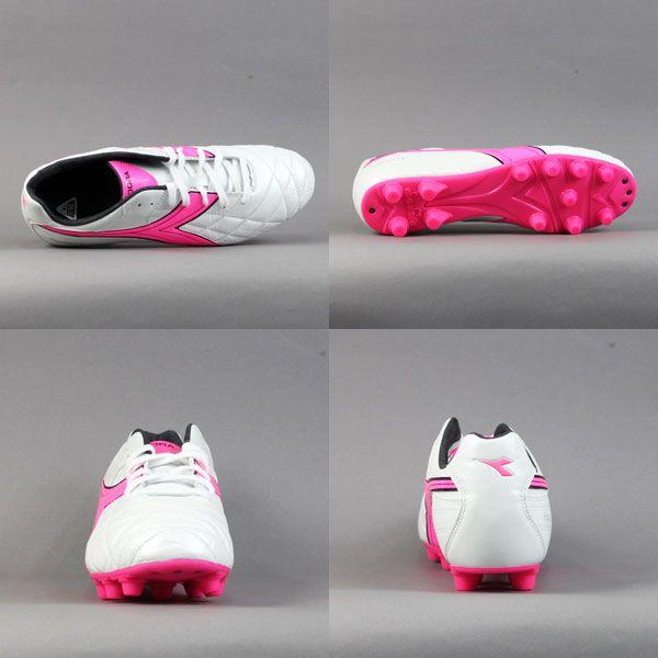 DIADORA（ディアドラ） レジスタ10 K MD PU ホワイト×ピンク 【diadora
