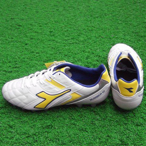 DIADORA（ディアドラ） ナンバー10 MD PU JR ホワイト×イエロー