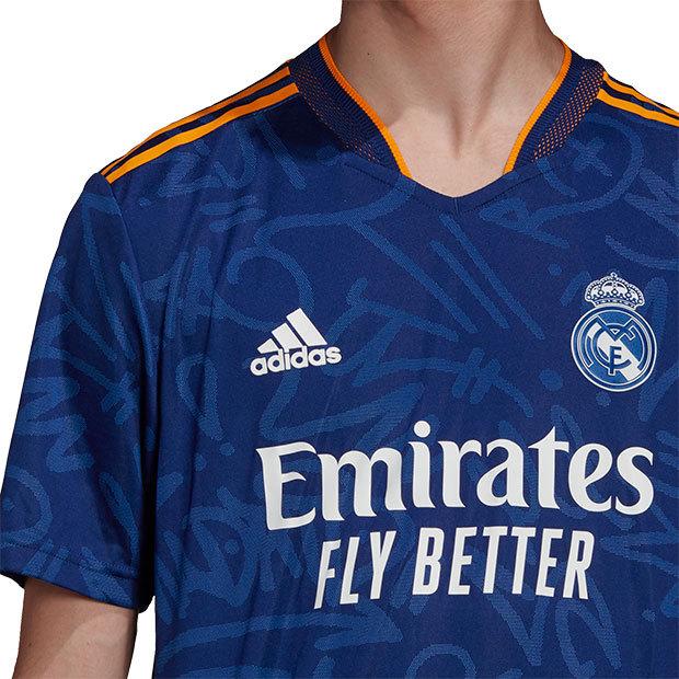 ファッションデザイナー レアルマドリッド 21 22 アウェイ 半袖オーセンティックユニフォーム Adidas アディダス クラブチームレプリカウェアー Gm67 Sarozambia Com