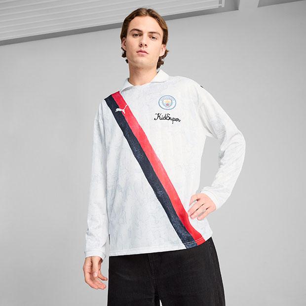 PUMA プーマ マンチェスター・シティ KID SUPER 長袖 ユニフォーム PUMA（プーマ） マンチェスターシティ × KIDSUPER 長袖レトロシャツ