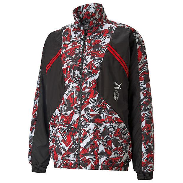 PUMA（プーマ） ACミラン TFS ウーブンジャケット タンゴレッド×プーマ