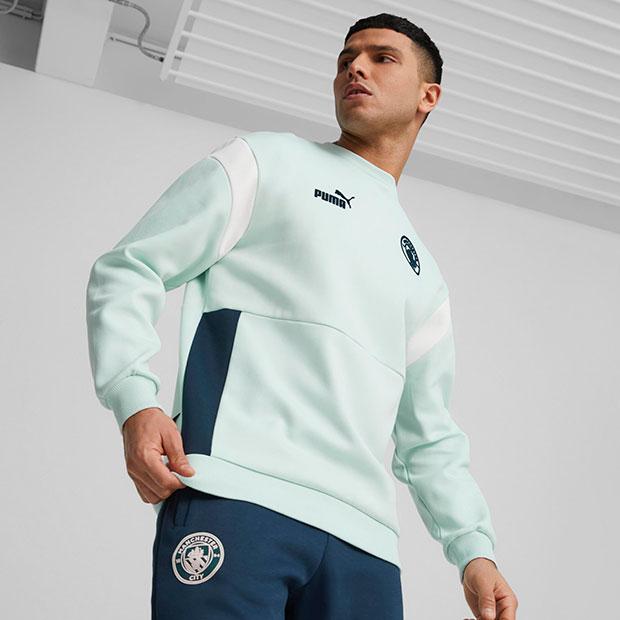 【新品】マンチェスター・シティ FTBL ARCHIVE クルースウェット PUMA（プーマ） マンチェスターシティ FTBLARCHIVE クルースウェット