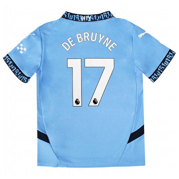 ジュニア|マンチェスターシティ|24-25|ホーム|半袖レプリカユニフォーム　17.ケヴィン・デ・ブライネ　【PUMA|プーマ】クラブチームレプリカウェアー775078-01-17-d PUMA（プーマ） ジュニア マンチェスターシティ 24-25 ホーム 半袖