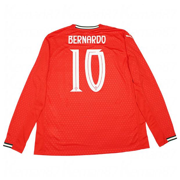 ポルトガル代表|2025|ホーム|長袖レプリカユニフォーム　10.ベルナルド・シウバ　【PUMA|プーマ】ナショナルチームレプリカウェアー779191-01-10-b PUMA（プーマ） ポルトガル代表 2025 ホーム 長袖レプリカユニフォーム