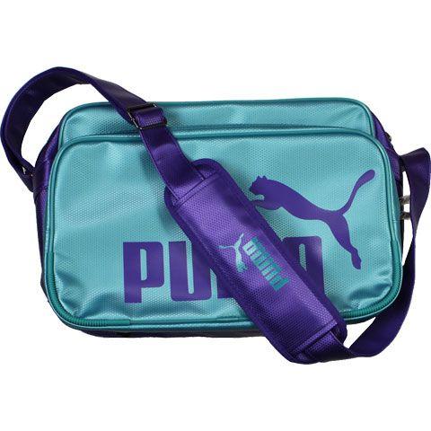 PUMA（プーマ） エナメルショルダーバッグL マット ASB タイプB ブルー