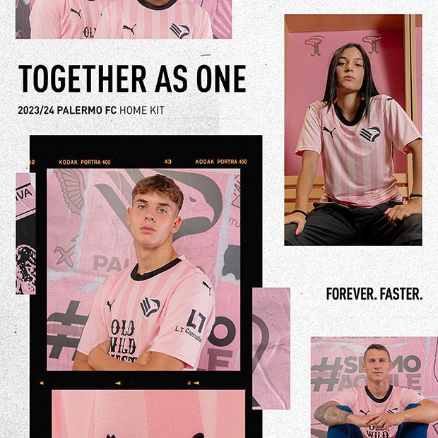 プーマ パレルモ FC  レプリカユニフォーム Tシャツ XL ピンク PUMA（プーマ） tシャツ メンズ 2025-26 パレルモFC ホーム レプリカ