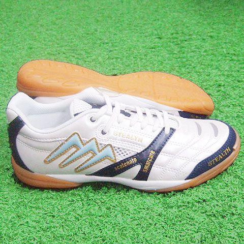 ステルス ホワイト×ネイビー 【AGLA|アグラー】フットサルシューズ
