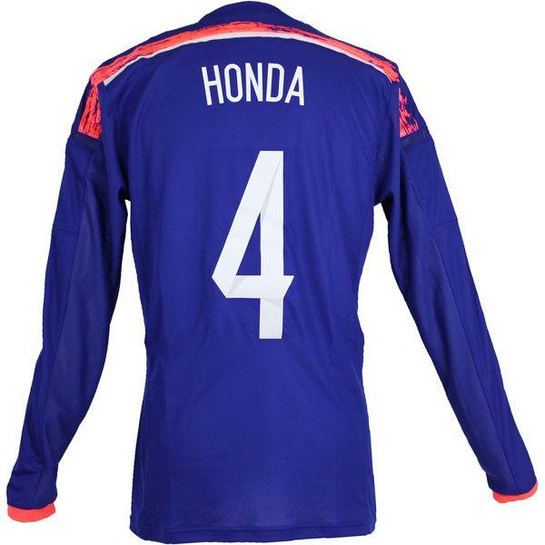 美品 2014 サッカー日本代表 本田圭佑 4番 ユニフォーム L アディダス adidas（アディダス） 日本代表 2014 ホーム オーセンティック長袖