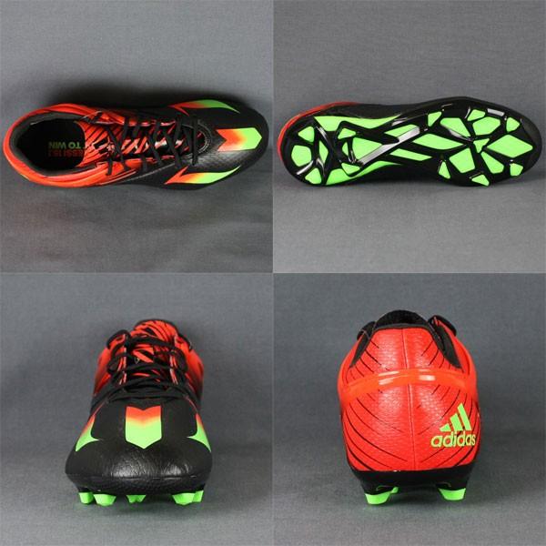 adidas メッシ 15.1 J コアブラック×ソーラーグリーン 【adidas