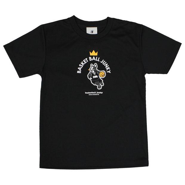 ジュニア クロスオーバー犬+7 ドライ半袖Tシャツ 【BasketballJunky