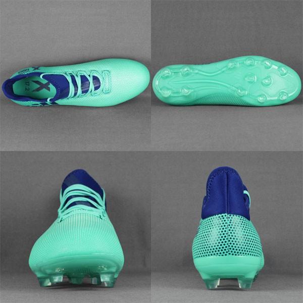 adidas サッカーシューズ ミントグリーン/ネイビー　X FGモデル adidas（アディダス） エックス 17.2-ジャパン HG エアログリーンS18