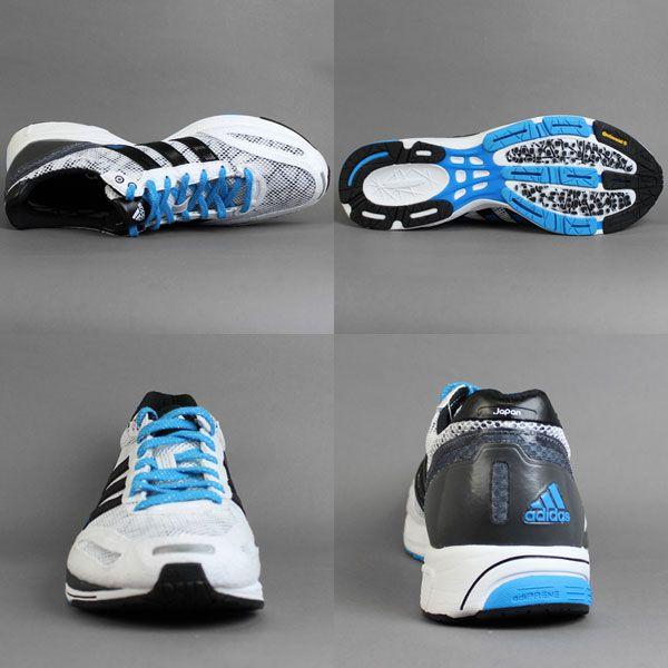 adidas アディゼロ ジャパン 2 ワイド ランニングホワイト×ブラック