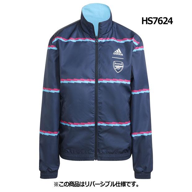 美品 アディダス アーセナル 22/23 リバーシブル ジャケット 3XL 紺 adidas（アディダス） レディース アーセナル アンセムジャケット W