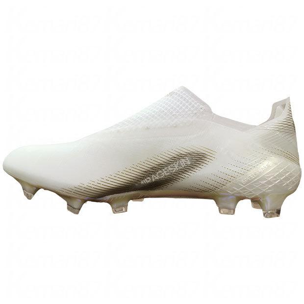 adidas エックス ゴースト+ FG フットウェアホワイト×メタリック