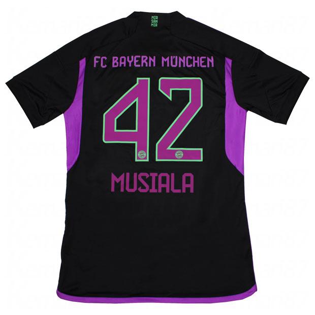 バイエルン 23/24 #42 ムシアラ ユニフォーム バイエルンミュンヘン 24-25 アウェイ 半袖 ユニフォーム No.42