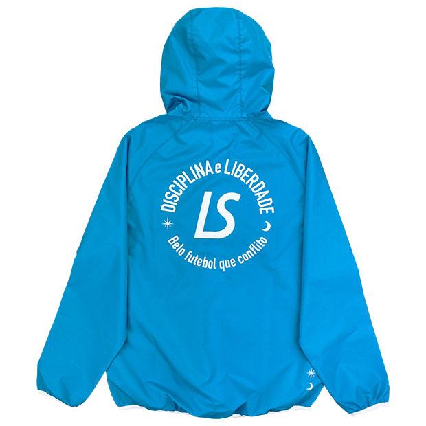 ルースイソンブラ中綿ピステ 上下セット 水色/ネイビー ルースイソンブラ（LUZ e SOMBRA） コンフリトロゴ フルZIPピステ