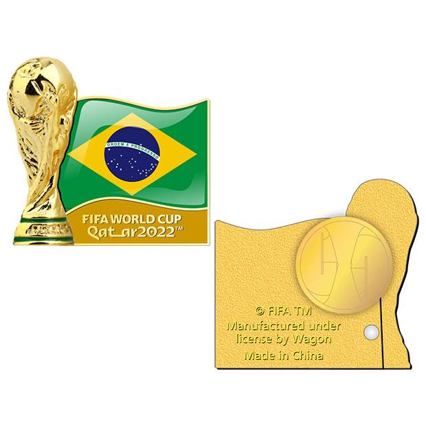 WC2022 優勝国トロフィーピンバッジ サッカーフットサルアクセサリー