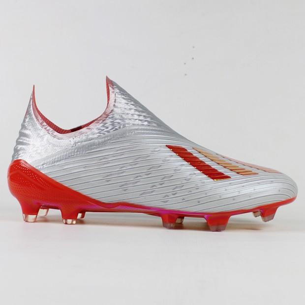 adidas（アディダス） エックス 19+ FG シルバーメット×ハイレゾレッド