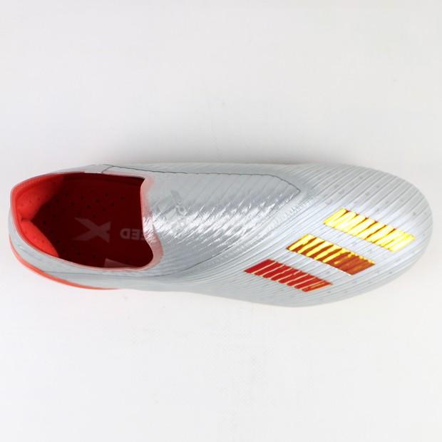 adidas（アディダス） エックス 19+ FG シルバーメット×ハイレゾレッド