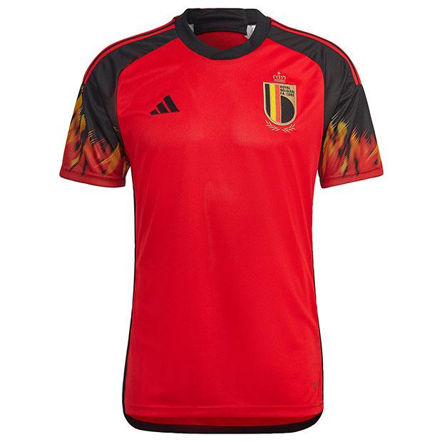 ベルギー代表 トレフォイル 限定デザイン 半袖ユニフォーム アディダス製 adidas（アディダス） ベルギー代表 2022 ホーム 半袖レプリカ