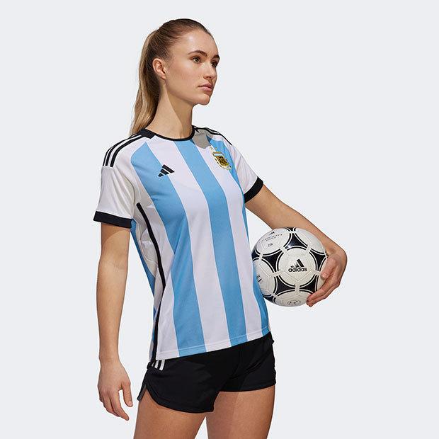  アディダス アルゼンチン代表 ホーム 半袖レプリカユニフォーム adidas（アディダス） レディース アルゼンチン代表 2022 ホーム 半袖