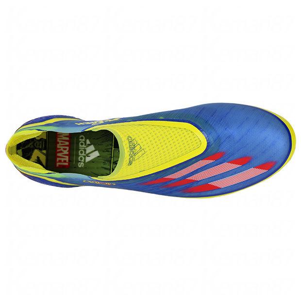 adidas（アディダス） エックス ゴースト+ FG ブルー×ビビッドレッド