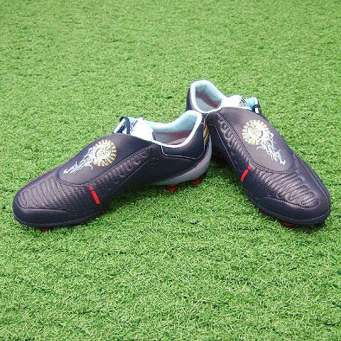 F50 レザー ニューネイビー×メタリックゴールド×アルゼンチンブルー