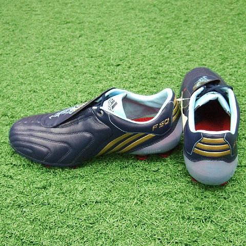 F50 レザー ニューネイビー×メタリックゴールド×アルゼンチンブルー