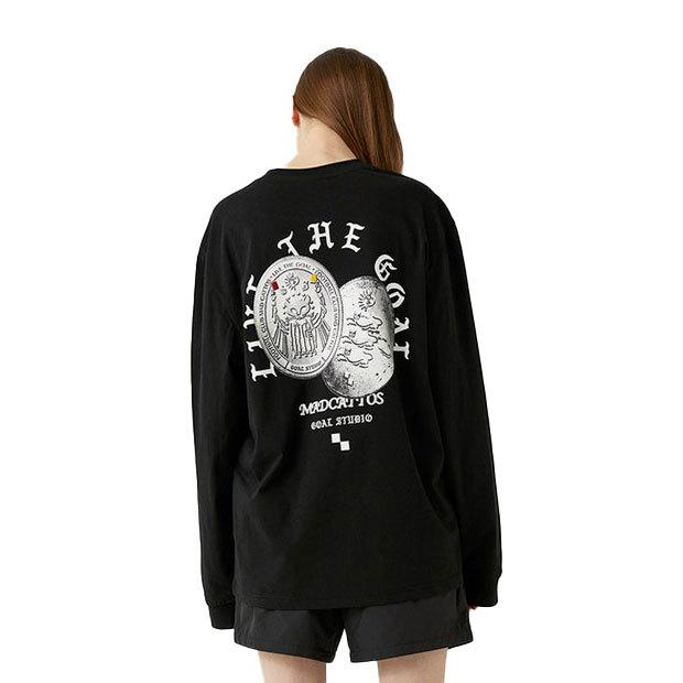 マッドキャットスFC コイングラフィック 長袖Tシャツ ブラック 