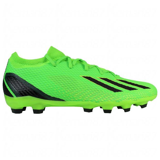 エックス スピードポータル.3 HG/AG ソーラーグリーン×コアブラック 【adidas|アディダス】サッカースパイクgw8478|kemari87|02