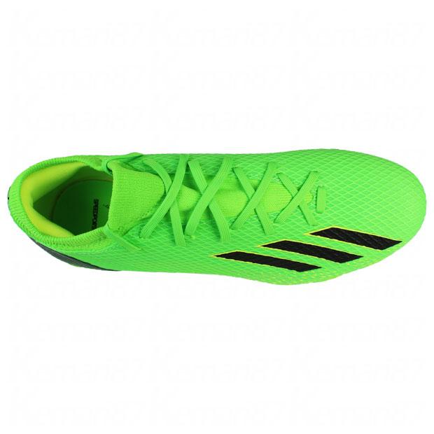 エックス スピードポータル.3 HG/AG ソーラーグリーン×コアブラック 【adidas|アディダス】サッカースパイクgw8478|kemari87|04