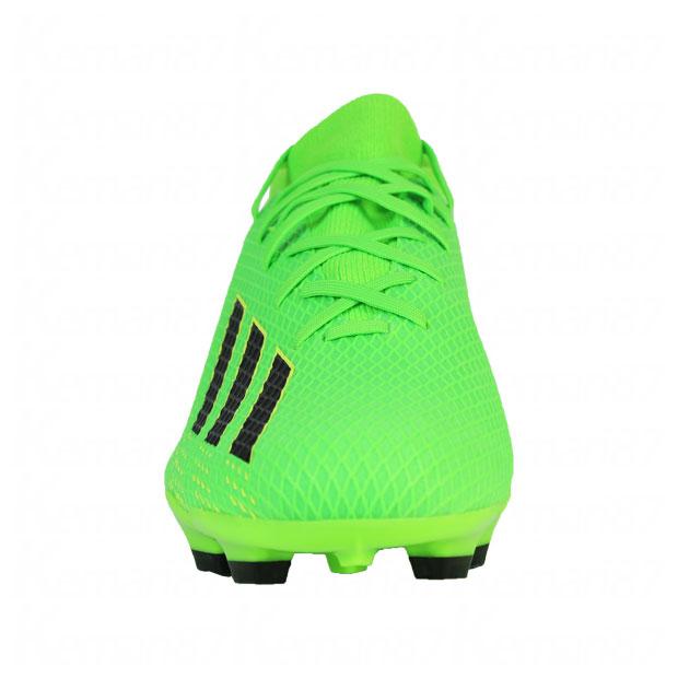 エックス スピードポータル.3 HG/AG ソーラーグリーン×コアブラック 【adidas|アディダス】サッカースパイクgw8478|kemari87|06