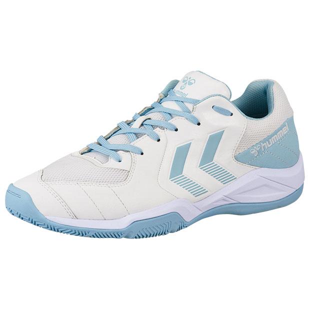 hummel インドアシューター 6 ホワイト×ライトブルー 【hummel 