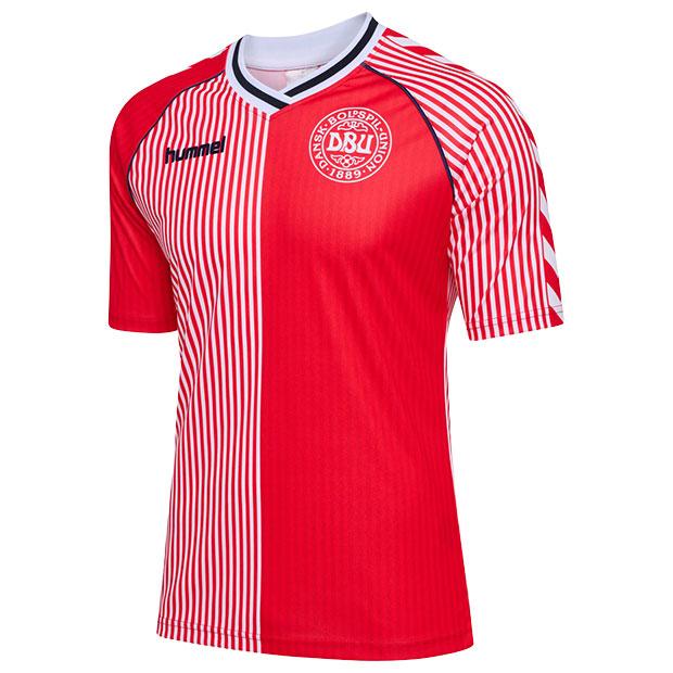 デンマーク代表 1986 ホーム 半袖レプリカユニフォーム　【hummel|ヒュンメル】ナショナルチームレプリカウェアーhm221779-3148 hummel（ヒュンメル） デンマーク代表 1986 ホーム 半袖レプリカ