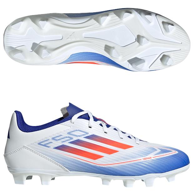 adidas F50 サッカーシューズ ホワイト/レッド adidas（アディダス） F50 CLUB FXG フットウェアホワイト×ソーラー