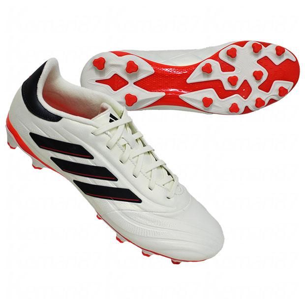 アディダス(adidas) サッカースパイク コパピュア2リーグHG/AG IE7515 アイボリー/Cブラック/Sレッド 27cm adidas（アディダス） コパ ピュア 2 LEAGUE HG/AG アイボリー×コア