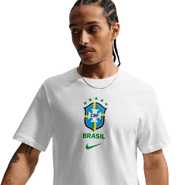NIKE ナイキ ブラジル代表 Tシャツ NIKE（ナイキ） 爆買!! ブラジル代表 クレスト半袖Tシャツ ホワイト