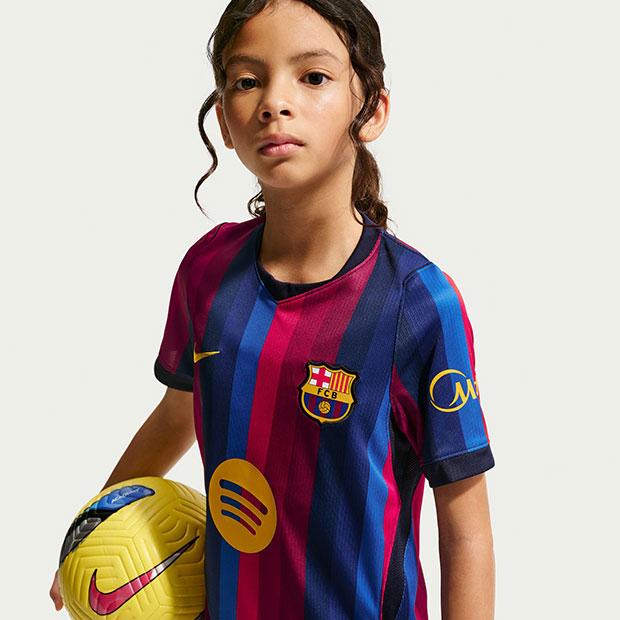 NIKE（ナイキ） ジュニア FCバルセロナ 26-27 ホーム 半袖レプリカ