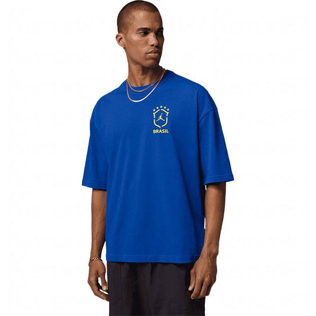 ブラジル代表 Jordan シャツ NIKE（ナイキ） ブラジル代表 ジョーダン OVZ GX 半袖クルーシャツ P6