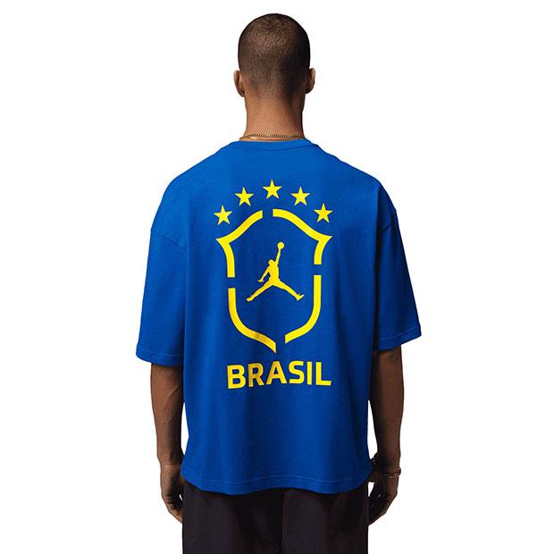 Lサイズ　Jordan ブラジル代表 サッカーシャツ 半袖 NIKE（ナイキ） ブラジル代表 ジョーダン OVZ GX 半袖クルーシャツ P6