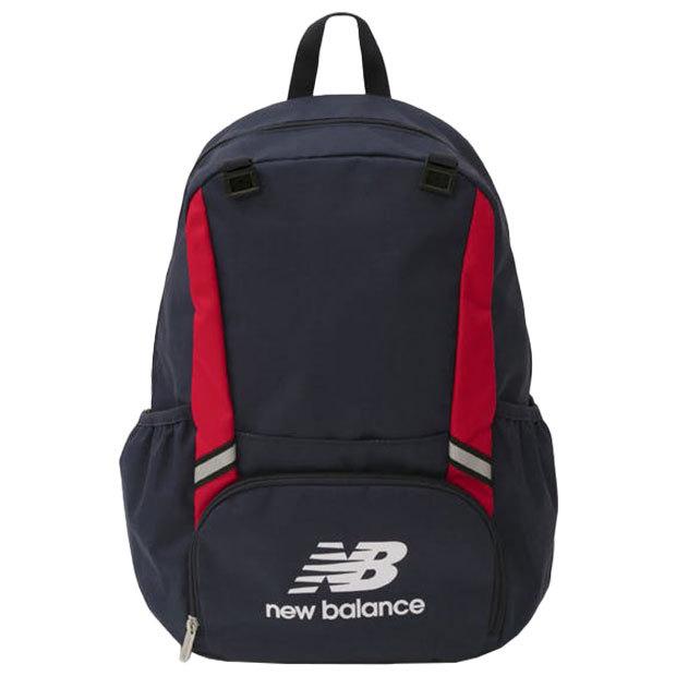 ジュニア バックパック 17L　ネイビー×レッド　【NewBalance|ニューバランス】サッカーフットサルバッグjabf9363-nr｜kemari87