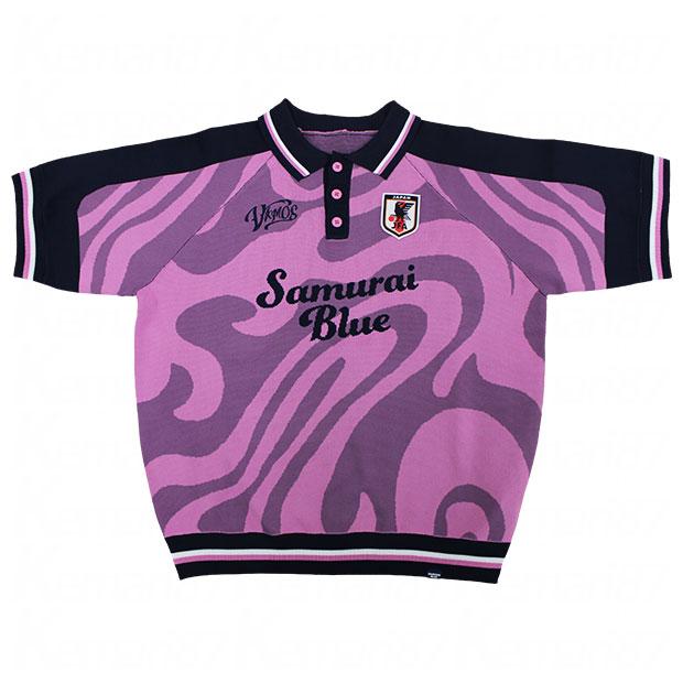 サッカー日本代表 INNOCENT LINE ニットポロシャツ SAMURAI BLUE