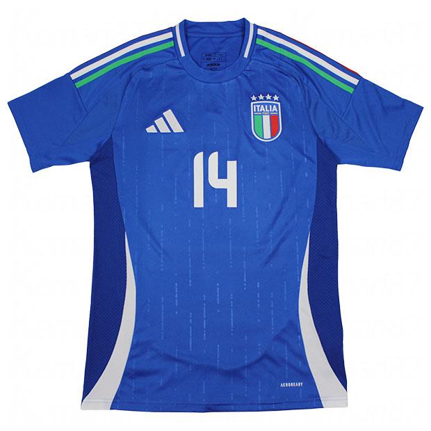 【正規品】イタリア代表 2024 ホーム ユニフォーム キエーザ ディマルコ イタリア代表 24 ホームユニフォーム - 長袖 DiMarco 3 プリント