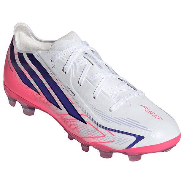 アディダス F50 サッカーシューズ ホワイト/パープル adidas（アディダス） ジュニア F50 HYPERFAST ELITE HG/AG フット
