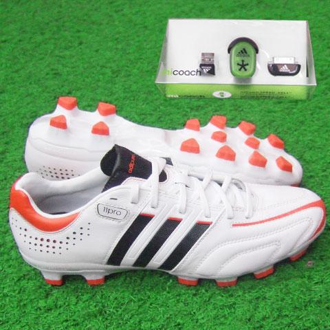 アディピュア 11Pro TRX HG miCoach ランニングホワイト×ブラック  