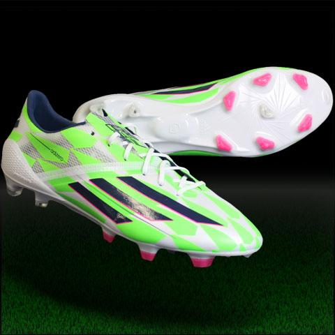 adidas（アディダス） アディゼロ F50 FG コアホワイト×リッチブルー