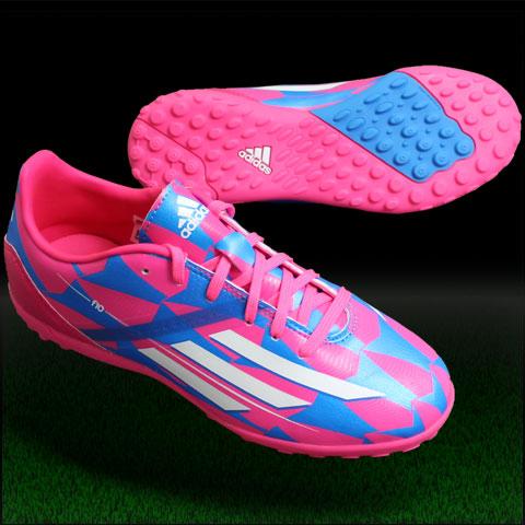 F30 TF　ソーラーピンク×コアホワイト　【adidas】サッカートレーニング adidas F10 TF J ソーラーピンク×コアホワイト 【adidas|アディダス