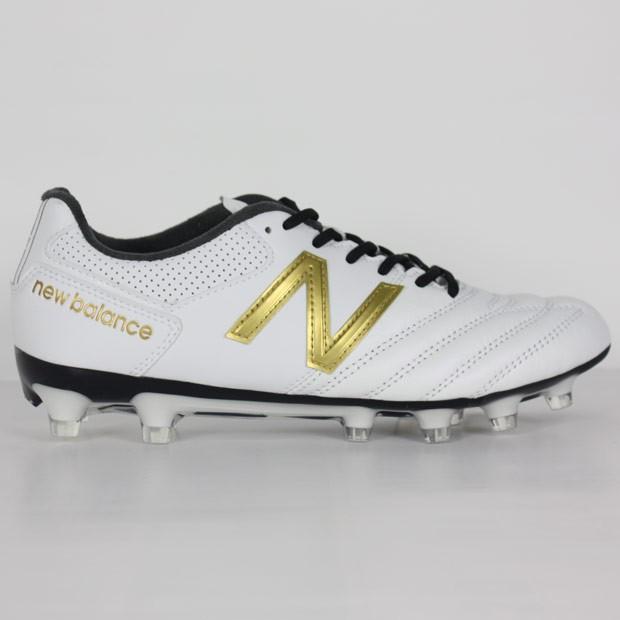 New Balance 442 サッカースパイク ホワイト/ゴールド New Balance ニューバランス 442 プロ HG ウィズ：2E(ホワイト